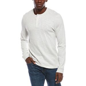 Onia Mens  Heavyweight Slub Henley, White